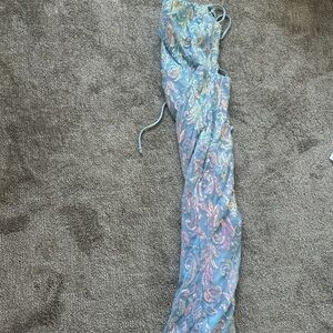 Blue and Pink Patterned Dress